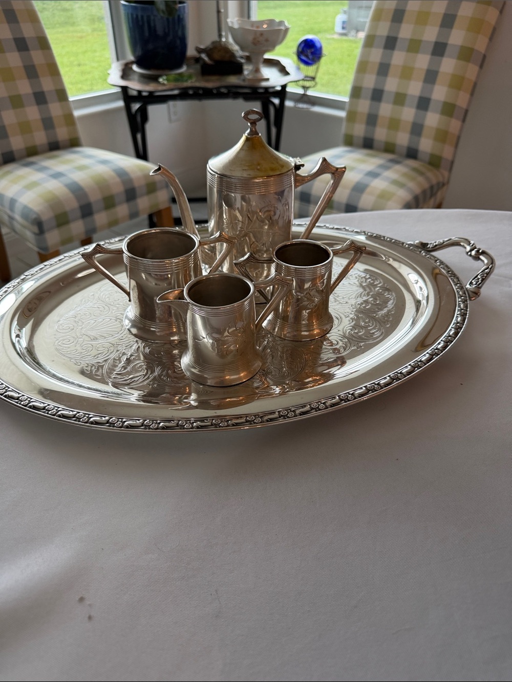 Antique Silver Plated Tea Set